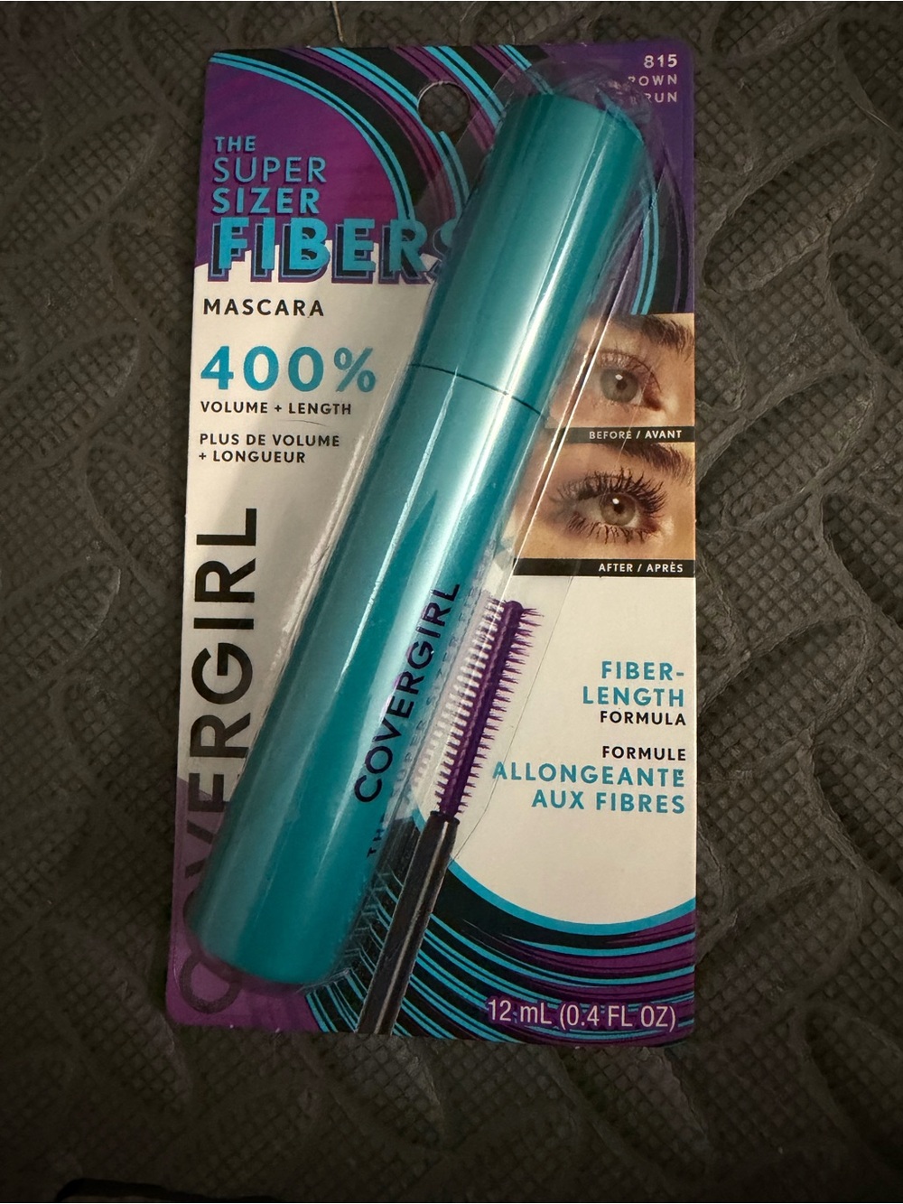 NIP cover girl, the super sizer fibers mascara brown